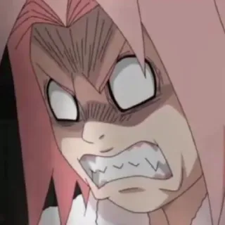😡 Sakura Naruto アニメ, 怒り, 漫画, マンガ, 春野サクラ telegram sticker