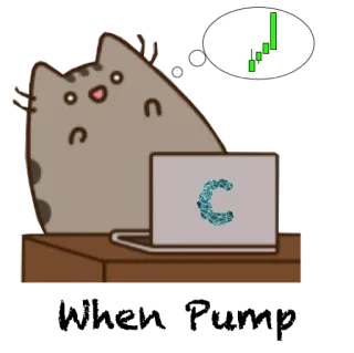 🌚 gato, ordenador, bolsa, inversión, finanzas whatsapp sticker