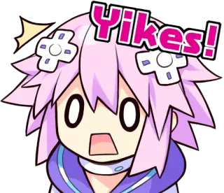 😧 Yikes! Anime, Desenho animado, Expressão, Choque, Surpresa, Eita whatsapp sticker