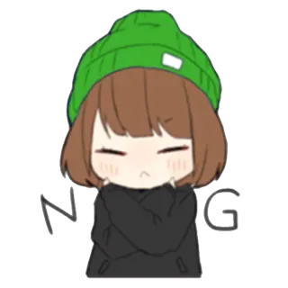 🙅 NG hoạt hình, cô gái, anime, dễ thương, nhãn dán telegram sticker