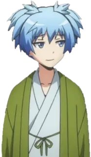 😏 Nagisa Shiota Assassination Classroom Anime, Personaggio, Manga, Scuola, Ragazzo telegram sticker