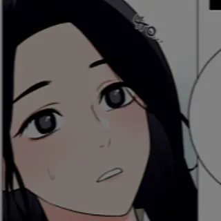 😨 Anime, Mangá, Mulher, Garota, Retrato, Rosto, Desenho animado telegram sticker