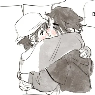 🩹 B câlin, animé, dessin animé, affection telegram sticker
