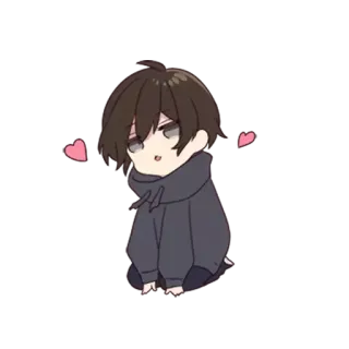 🥰 Anime, Carino, Cuori, Personaggio, Kawaii telegram sticker