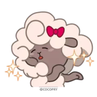🤩 sheep, animal, cute, sticker telegram sticker