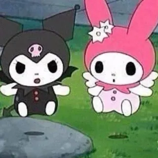🥰 Kuromi kuromi, my melody, sanrio, kawaii, fofo whatsapp sticker