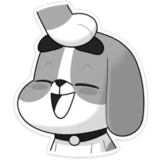 ☺️ dog, animal, sticker, cartoon, pet, cute telegram sticker