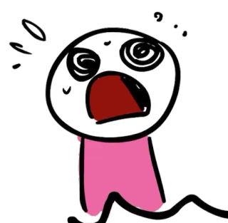 🙀 tonto, doente, dor de cabeça, desenho animado, confuso, exaustão, sobrecarregado whatsapp sticker