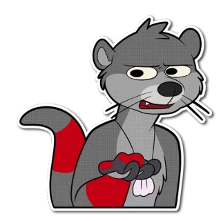 😰 수달, 만화, 동물, 캐릭터, 설치류 telegram sticker