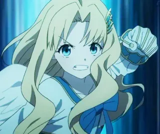 😠 Filo Rising of the Shield Hero anime, cute, girl, blonde, angry, Filo, Rising of the Shield Hero telegram sticker