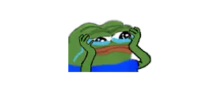 😢 Pepe the Frog Meme, Sapo, Triste, Chorando, Feelsbadman telegram sticker