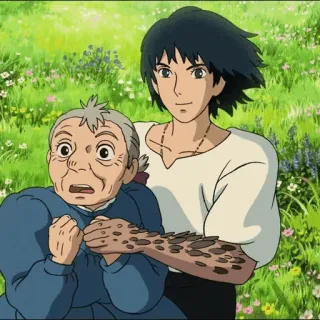 ⚜ Howl Howl's Moving Castle Anime, Fantasía, Ghibli, Studio Ghibli, Animación telegram sticker