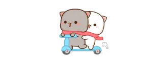 🛴 猫, スクーター, 可愛い, 動物, 友情 telegram sticker