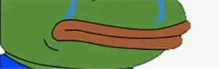 🐸 Pepe the Frog Пепе, Мем, Лягушка, плачет, грустный, feelsbadman telegram sticker