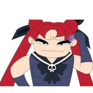 😋 Black Lady Sailor Moon Black Lady, Sailor Moon, anime, manga, villain, cartoon telegram sticker