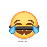 😆 อิโมจิ, หัวเราะ, ร้องไห้, หน้า, มีความสุข, ตลก telegram sticker