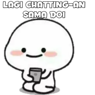 🍡 LAGI CHATTING-AN SAMA DOI Dessin animé, Chat, Téléphone, Émoji, Mignon, Personnage telegram sticker