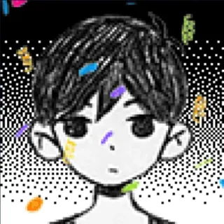 🥳 พิกเซลอาร์ต, อนิเมะ, กระดาษสี, งานฉลอง, ขาวดำ telegram sticker