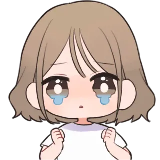😩 аниме, грустный, плачущий, девушка, мультфильм telegram sticker