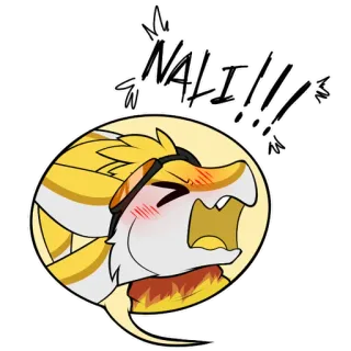 😭 NALI!!! Desenho animado, Adesivo, Dragão, Irritado, Gritando, Fofo telegram sticker