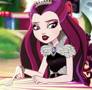 😔 Raven Queen Ever After High Мультфильм, Фэнтези, Подросток, Девушка, Магия telegram sticker