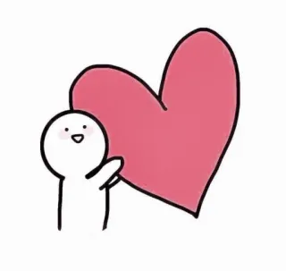 💗 hati, cinta, kartun, imut, kasih sayang, karakter telegram sticker
