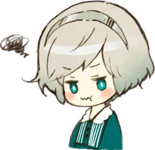 😠 Аниме, Стикер, Милый, Манга, Девушка telegram sticker