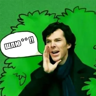 🕵️‍♂️ Sherlock Holmes шлю*** insulto, ofensivo, ruso, palabrota, personaje, Holmes telegram sticker