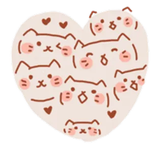🍋 猫, 心, 卡哇伊, 可爱, 贴纸, 爱, 动物 telegram sticker