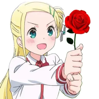🥀 Anime, Ragazza, Rosa, Carino telegram sticker