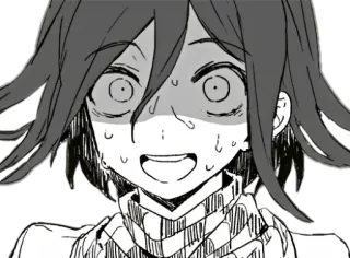 😰 Kokichi Oma Danganronpa V3: Killing Harmony 코키치, 단간론파, 애니메이션, 충격, 표정, 놀란 telegram sticker