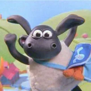 🍄 Shaun the Sheep pecora, cartone animato, animale, animato, personaggio telegram sticker