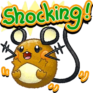 😱 Dedenne Pokemon Shocking! dedenne, pokemon, shocking, electric, cute telegram sticker