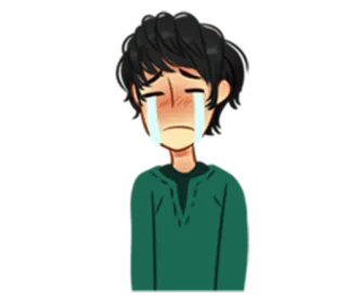 😭 ร้องไห้, เศร้า, อารมณ์, เสียใจ, การ์ตูน, น้ำตา, อารมณ์ telegram sticker