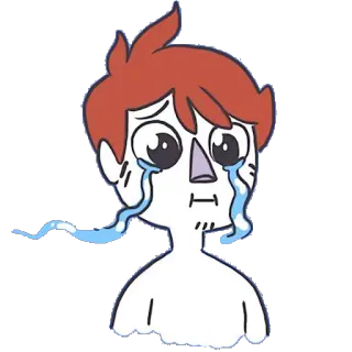😿 울음, 슬픈, 만화, 눈물, 감정적인 telegram sticker