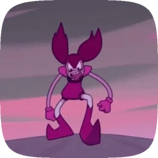 😠 Spinel Steven Universe cartoon, Spinel, Steven Universe, boos, personage, roze, sticker telegram sticker