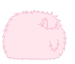 🙈 puszysty, różowy, piłka, futro, kudłaty telegram sticker