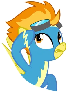 😬 pony, cartoon, animal, blue, yellow whatsapp sticker