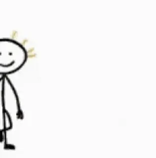🎉 stick figure, cartoon, drawing, simple, happy telegram sticker