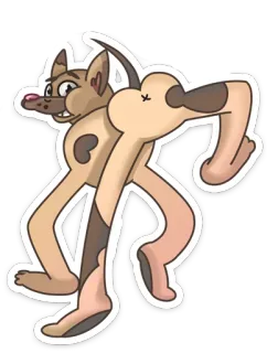 🍑 cachorro, animal, desenho animado, humor telegram sticker