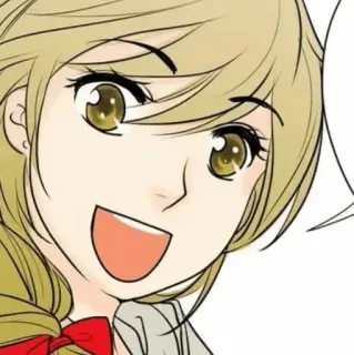 🍘 アニメ, 女性, 笑顔, 漫画, 人 telegram sticker