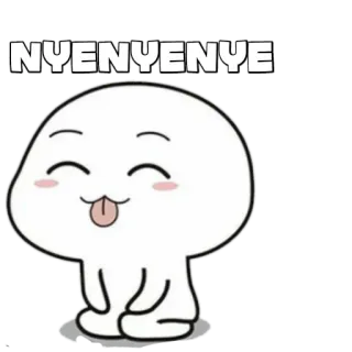 🍡 NYENYENYE dessin animé, personnage, nyenyenye, langue, mignon telegram sticker