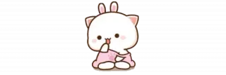 🦋 cute, kawaii, animal, cat, bunny, licking, adorable telegram sticker