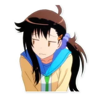 😒 Anime, Mädchen, Süß, Cartoon, Charakter, Illustration whatsapp sticker