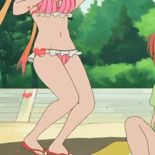 🎋 Bikini, Anime, Badeanzug, Strand, Sommer telegram sticker