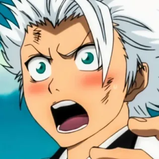 😩 Hitsugaya Toshiro Bleach anime, manga, angry, boy telegram sticker