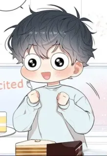 😍 excited Anime, Dibujo animado, Lindo, Feliz, Kawaii telegram sticker