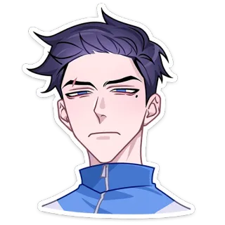😒 anime, manga, character, portrait, boy, emo telegram sticker