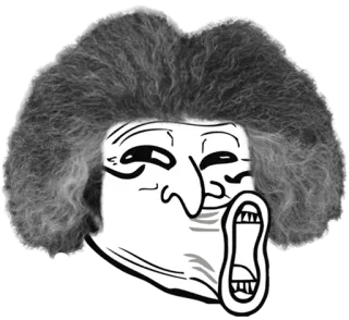 😁 meme, troll face, internet meme, funny, comic telegram sticker