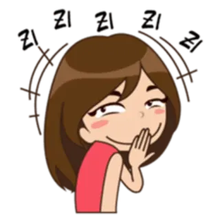 😂 到我这里来呀 cartoon, girl, chinese, character, flirty, animation telegram sticker